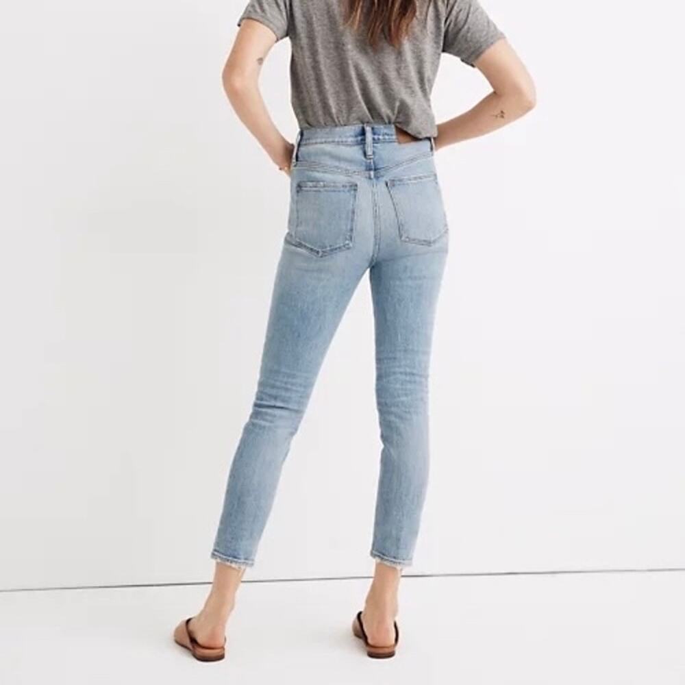 MADEWELL High Rise Skinny Crop Jeans Gleeson Wash 24 - Picture 2 of 11